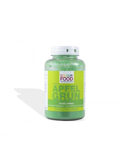 Colorant Alimentar Natural Verde pulbere, nuanța Apple, greutate netă 120g.
